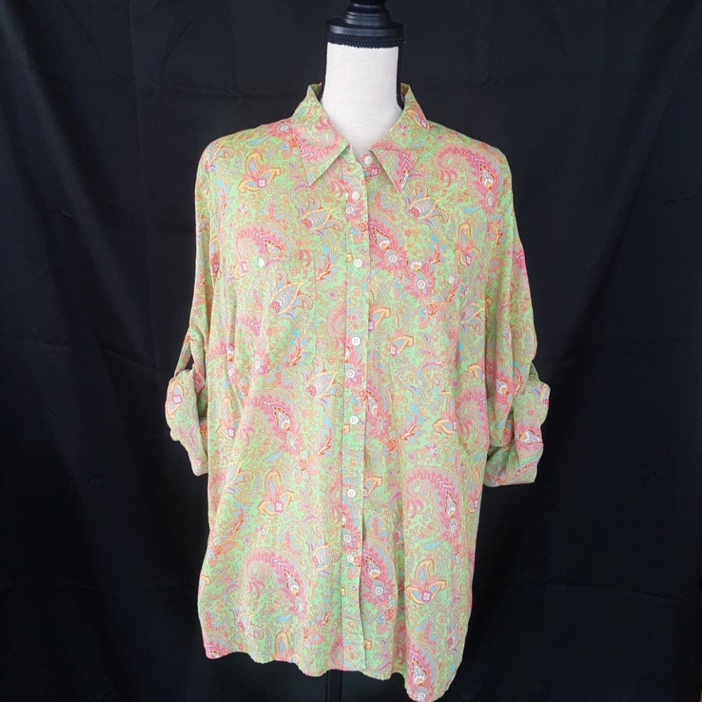 Lauren Ralph Lauren Paisly Print Button Down
